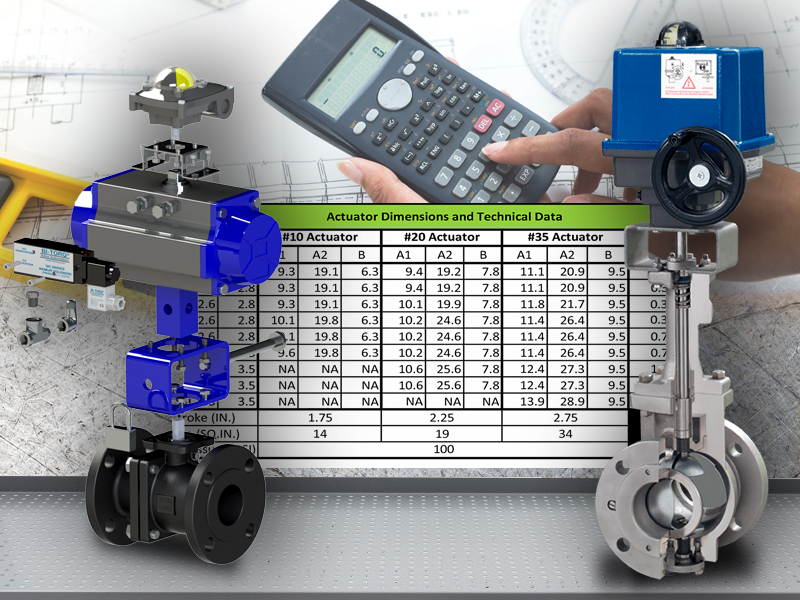 نحوه محاسبه عملگرهای برقی و پنوماتیک و سایزینگ آنها با شیرالات صنعتی